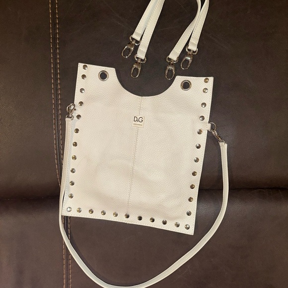 D&G Handbags - D&G White Studded Crossbody Bag